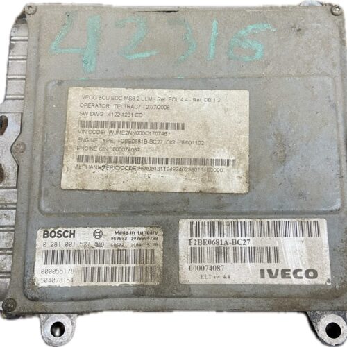 ECU UCE CENTRALITA MOTOR IVECO IVECO STRALIS AD 260S31 AT 260S31 2004- 310CV 7790CC 1010468 - 0281001527 504078154