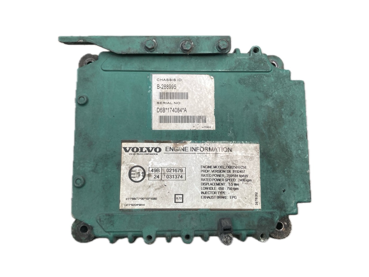 ECU UCE CENTRALITA MOTOR VOLVO VOLVO FL 6 FL 618 1995-2000 250CV 5480CC 1003832 - 20412508 P01