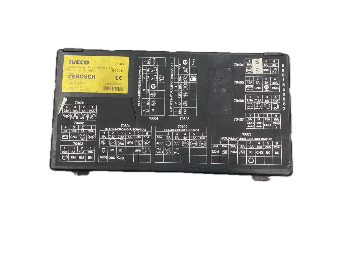 ECU UCE CENTRALITA IVECO IVECO STRALIS AD 260S27 AT 260S27 2004- 272CV 7790CC 1010467 - 5801973867