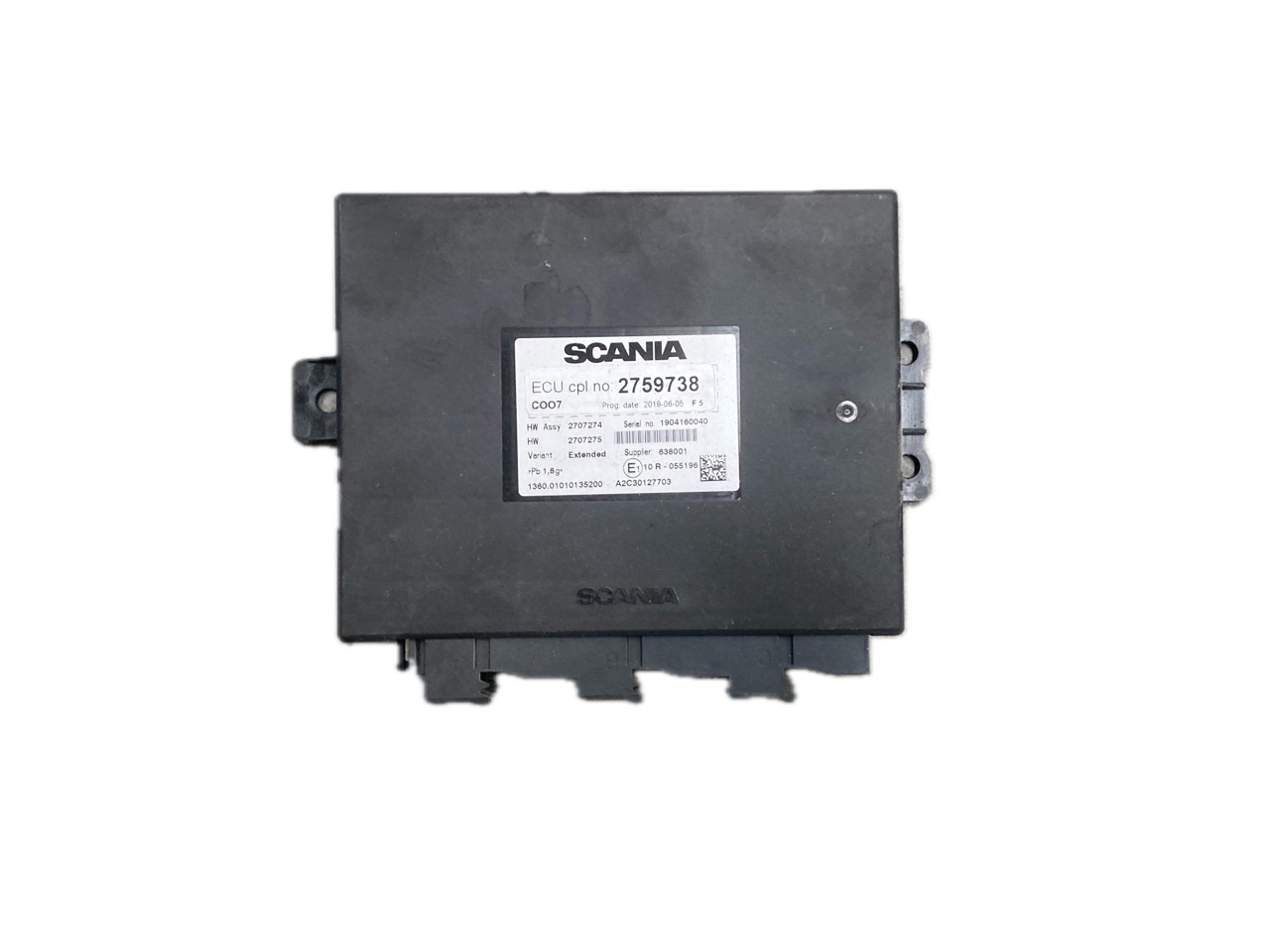 ECU UCE CENTRALITA SCANIA SCANIA P G R T – SERIES G 440 R 440 2010- 441CV 12742CC 1012402 - 2759738 2707274 2707275 A2C30127703